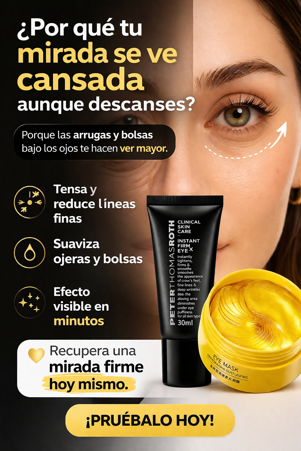 ✨ Parches de Colágeno para Ojos Perla Negra BIOAQUA – 60 Pares | Reduce Ojeras, Bolsas y Líneas de Expresión | Pago Contra Entrega en Colombia